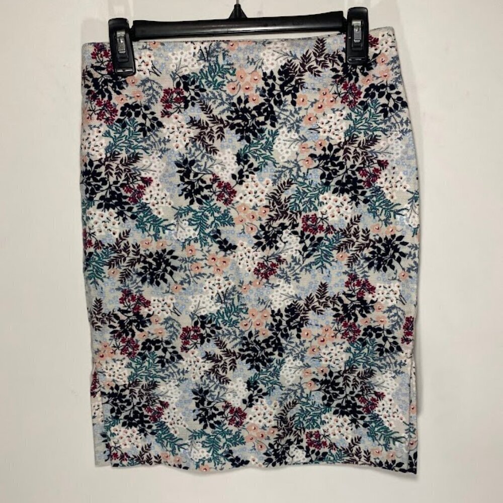 LOFT Multicolored Pencil Skirt